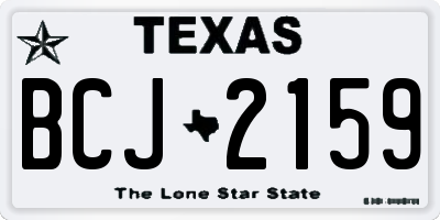 TX license plate BCJ2159