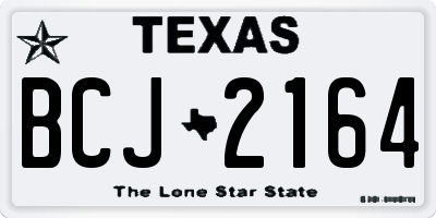 TX license plate BCJ2164