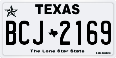 TX license plate BCJ2169