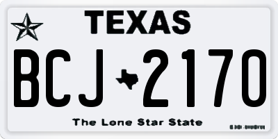 TX license plate BCJ2170