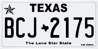 TX license plate BCJ2175