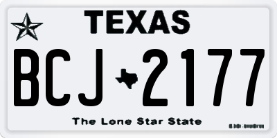 TX license plate BCJ2177