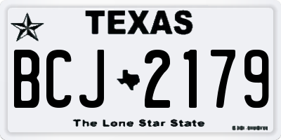 TX license plate BCJ2179