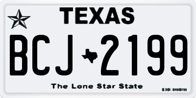 TX license plate BCJ2199