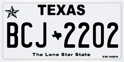 TX license plate BCJ2202