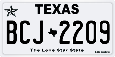 TX license plate BCJ2209