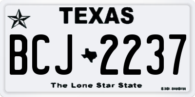 TX license plate BCJ2237
