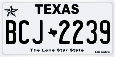 TX license plate BCJ2239