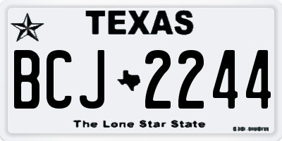 TX license plate BCJ2244