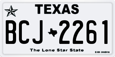 TX license plate BCJ2261