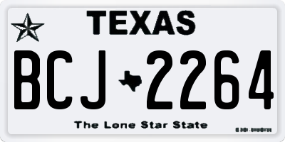 TX license plate BCJ2264