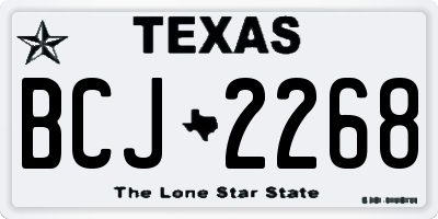 TX license plate BCJ2268