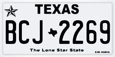 TX license plate BCJ2269