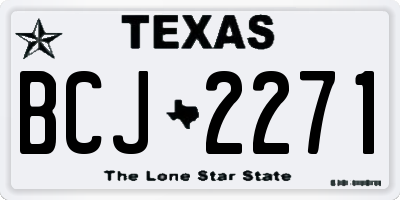 TX license plate BCJ2271