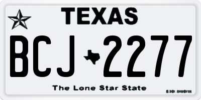 TX license plate BCJ2277