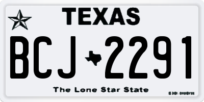 TX license plate BCJ2291