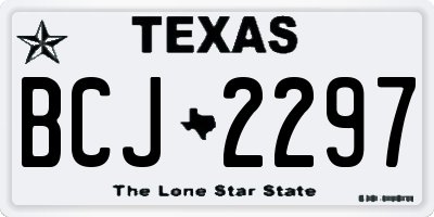 TX license plate BCJ2297