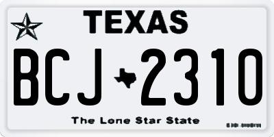TX license plate BCJ2310