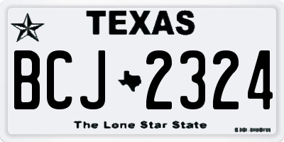 TX license plate BCJ2324