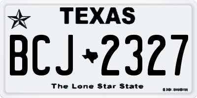 TX license plate BCJ2327
