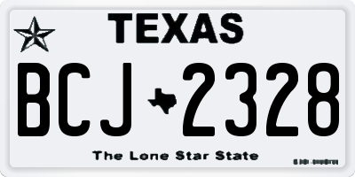 TX license plate BCJ2328