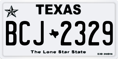TX license plate BCJ2329