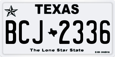 TX license plate BCJ2336