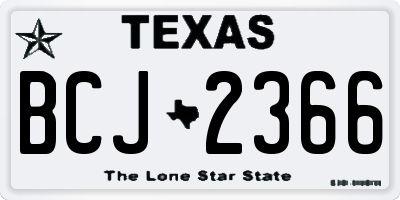 TX license plate BCJ2366
