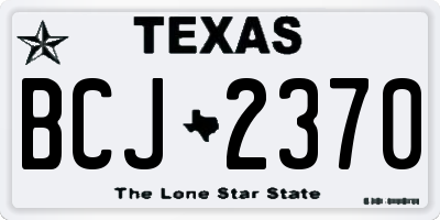TX license plate BCJ2370