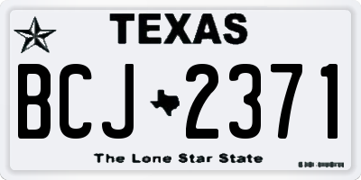 TX license plate BCJ2371