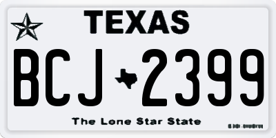 TX license plate BCJ2399