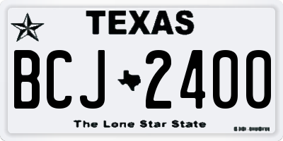 TX license plate BCJ2400