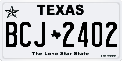 TX license plate BCJ2402