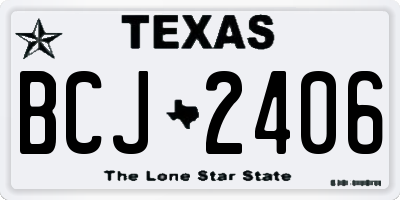 TX license plate BCJ2406