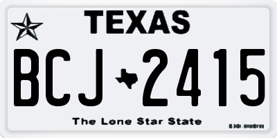 TX license plate BCJ2415