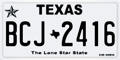 TX license plate BCJ2416