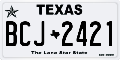 TX license plate BCJ2421