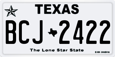 TX license plate BCJ2422