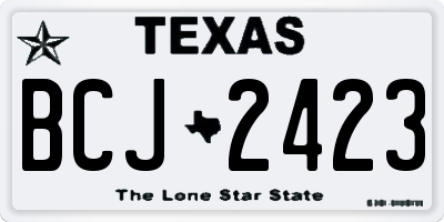 TX license plate BCJ2423