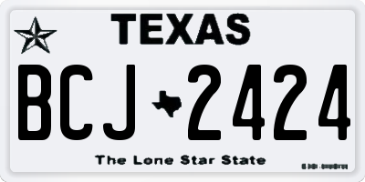 TX license plate BCJ2424