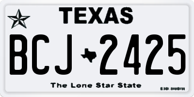 TX license plate BCJ2425