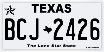 TX license plate BCJ2426