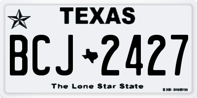 TX license plate BCJ2427