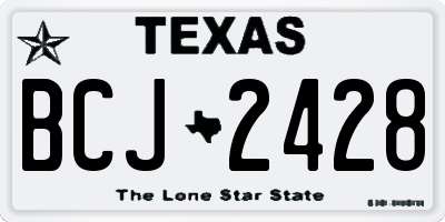 TX license plate BCJ2428