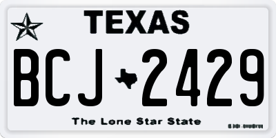 TX license plate BCJ2429