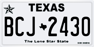 TX license plate BCJ2430