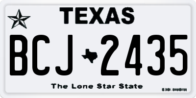 TX license plate BCJ2435