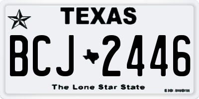 TX license plate BCJ2446