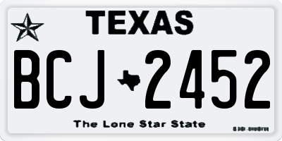 TX license plate BCJ2452