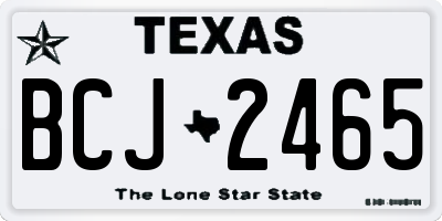 TX license plate BCJ2465